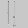 Nástenné LED svietidlo LIGHT STICK, 10W, v. 90 cm, CRI80 (Farba Černá)