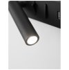 Nástenné LED svietidlo VIDA, USB nabíjanie, 3000K, čítacia lampička 1x3W (Farba Čierna)