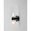 47255 1 nastenne svitidlo century matna cerna a cire a matne sklo 2xg9