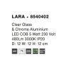 51671 2 nastenne svitidlo lara cire sklo a chromova zakladna led 5w