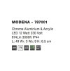 51890 2 nastenne svitidlo nad zrcadlo modena 49cm led 12w 3000k ip44