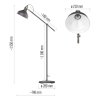60577 2 stojaci lampa arthur na zarovku e27 150cm tmave seda