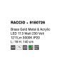 Stojacia LED lampa RACCIO, 17.3W 3000K (Farba Zlatá)