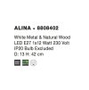 50276 1 stolni lampa alina bila kov a prirodni drevo e27 1x12w