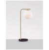 47324 2 stolni lampa alvarez satenovy zlaty kov a cerny mramor bile opalove sklo e14 1x5w