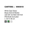 47276 5 stolni lampa cantona bile opalove sklo mosaz zlata a mramor g9 1x5w