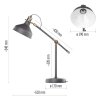 60580 2 stolni lampa harry na zarovku e27 tmave seda