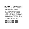 51431 8 stolni lampa hook satenovy zlaty kov a opalove bile sklo led 4 8w 3000k