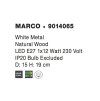 Stolová lampa MARCO, prírodné Drevo E27 1x12W (Farba Biela)