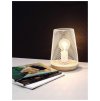 Stolová lampa MARCO, prírodné Drevo E27 1x12W (Farba Biela)