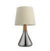 Stolová lampa MONTES, biele tienidlo E14 1x5W (Farba Chróm)