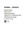 47192 5 stolni lampa sianna kourove sklo mosazny zlaty kov e27 1x12w