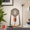 Stolní lampa Taché elegant s textilním kabelem, vypínačem a dvoupólovou zástrčkou (Barva kabelu Černo-měděný)