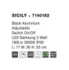 48716 2 stolni led lampa sicily cerny hlinik 3w 3000k s vypinacem
