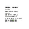 47762 4 stropni led svitidlo cilion zlaty mosazny hlinik a akryl 48w 2928k stmivatelne