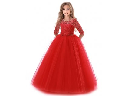 dívčí šaty red