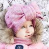 dětská zimní čepice pink