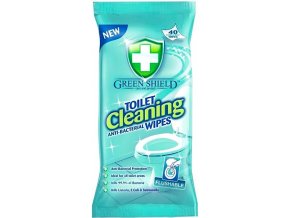 9750 green shield toilet anti bacterial wipes 40ks 5060110223534