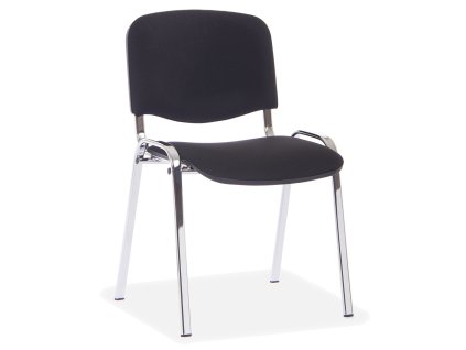 Konferenční židle Viva, chromované nohy, černá