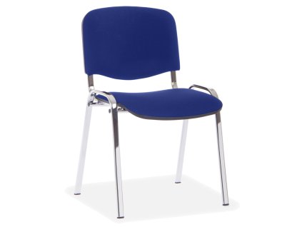 Konferenční židle Viva, chromované nohy, modrá