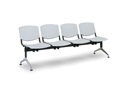 Plastová lavice Design, 4-sedák, zelená
