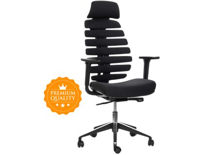 46283 kancelarska zidle fish bones pdh cerny plast cerna 26 60 3d podrucky