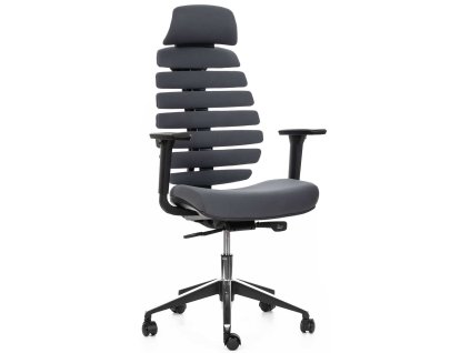 46307 kancelarska zidle fish bones pdh cerny plast tmave seda 26 60 5 3d podrucky