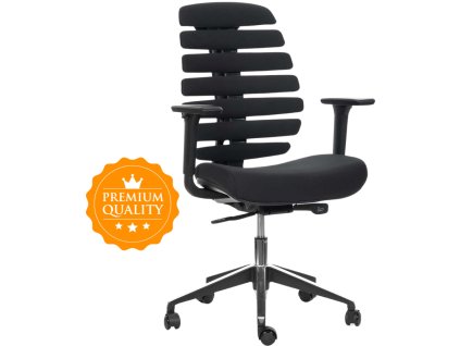 46319 kancelarska zidle fish bones cerny plast 26 60 cerna 3d podrucky