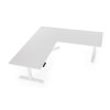 Výškově nastavitelný stůl OfficeTech Angle, 180 x 200 cm, bílá podnož, světle šedá