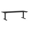 Výškově nastavitelný stůl OfficeTech C, 200 x 80 cm, černá podnož, černá
