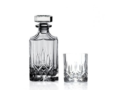 7-dielny brúsený whisky set RCR Opera obsahujúci karafu 750 ml a 6 pohárov 300 ml