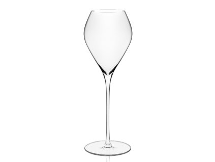 Moderný pohár na šampanské RONA Diverto 315 ml s lomeným tvarom kalicha