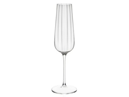 Vysoký rebrovaný pohár na šampanské RONA Invitation Optic 180 ml s optickým efektom