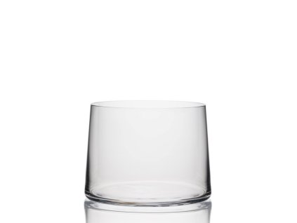 Nízky ručne fúkaný pohár na vodu RONA Leandros 480 ml s plochým dnom