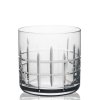 Brúsený whisky pohár RONA Cumberland Montgomery 370 ml s výrazným mriežkovým vzorom