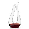 Dizajnový ručne fúkaný dekantér RONA Orion v tvare lýry 33 cm