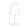 Technický výkres NUDE Glass Stem Zero pohára Volcano 700 ml s rozmermi