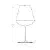 Technický výkres NUDE Glass Stem Zero pohára Elegant Large 950 ml s rozmermi