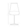 Technický výkres NUDE Glass Stem Zero pohára Volcano 1000 ml s rozmermi