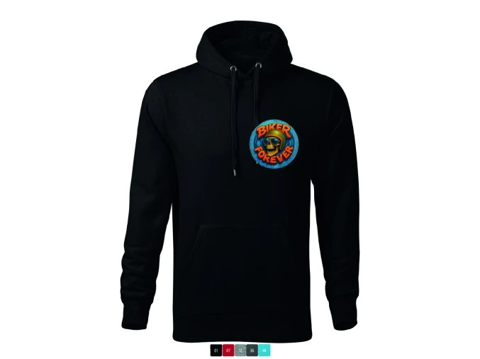 f13 01 a~ cape pánská černá s barvami biker forever 1