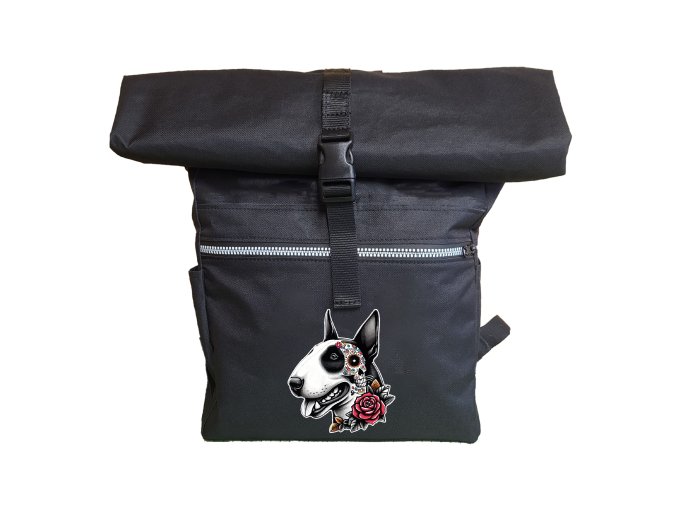 Backpack ROLL-TOP Bullterrier El Muerto Rose
