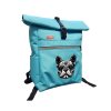 Backpack ROLL-TOP French Bulldog El Muerto BW