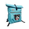 Backpack ROLL-TOP Staffordshire bull terrier Black