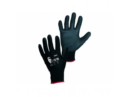 povrstvene rukavice brita black cerne velkost 08