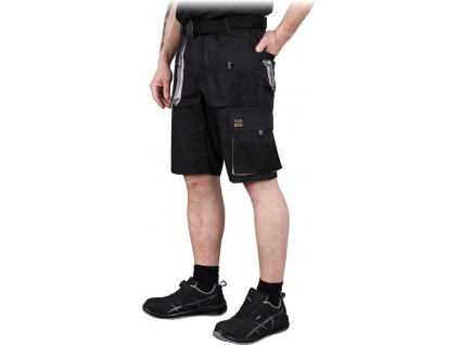 REIS Montérkové krátke nohavice FORECO  čierne