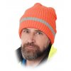 Pletená zimná čiapka reflexná, oranžová