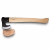 ROSELLI R850P Axe Long Handle kempingová sekera 9 cm, drevo brezy, kožené puzdro, brúsny kameň, box