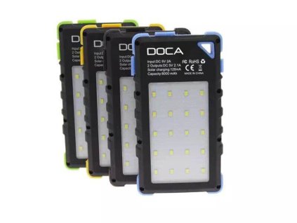 DOCA solar power bank 8000mAh CE FCC