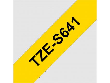 TZE-S641, žlutá / černá, 18mm