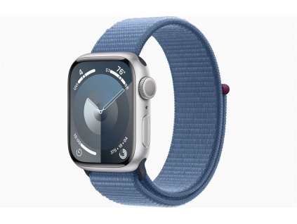 Apple Watch S9/41mm/Silver/Sport Band/Winter Blue